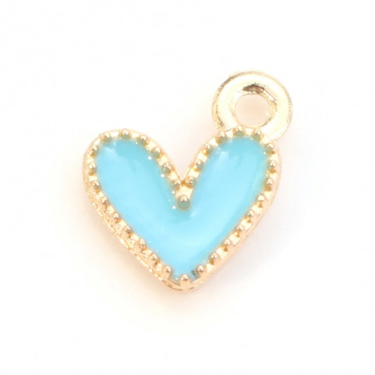 Gold Plated Blue Heart