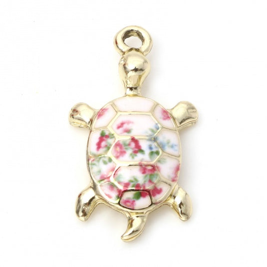 Gold Plated Multicolor Sea Turtle