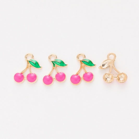 Gold Plated Fuchsia Cherry