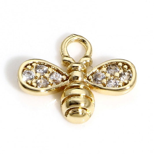 Insect Charms Circle Ring Gold Plated