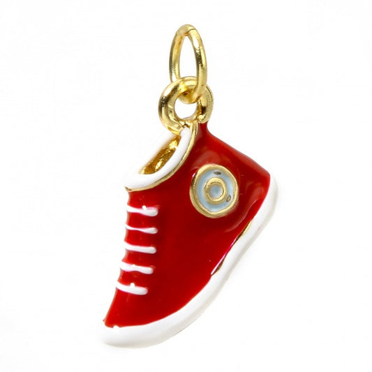 18K Real Gold Plated Red Shoes 3D