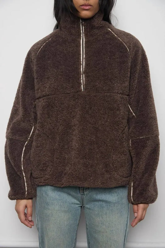 KUWALLA LEATHERLINE SHERPA HALFZIP