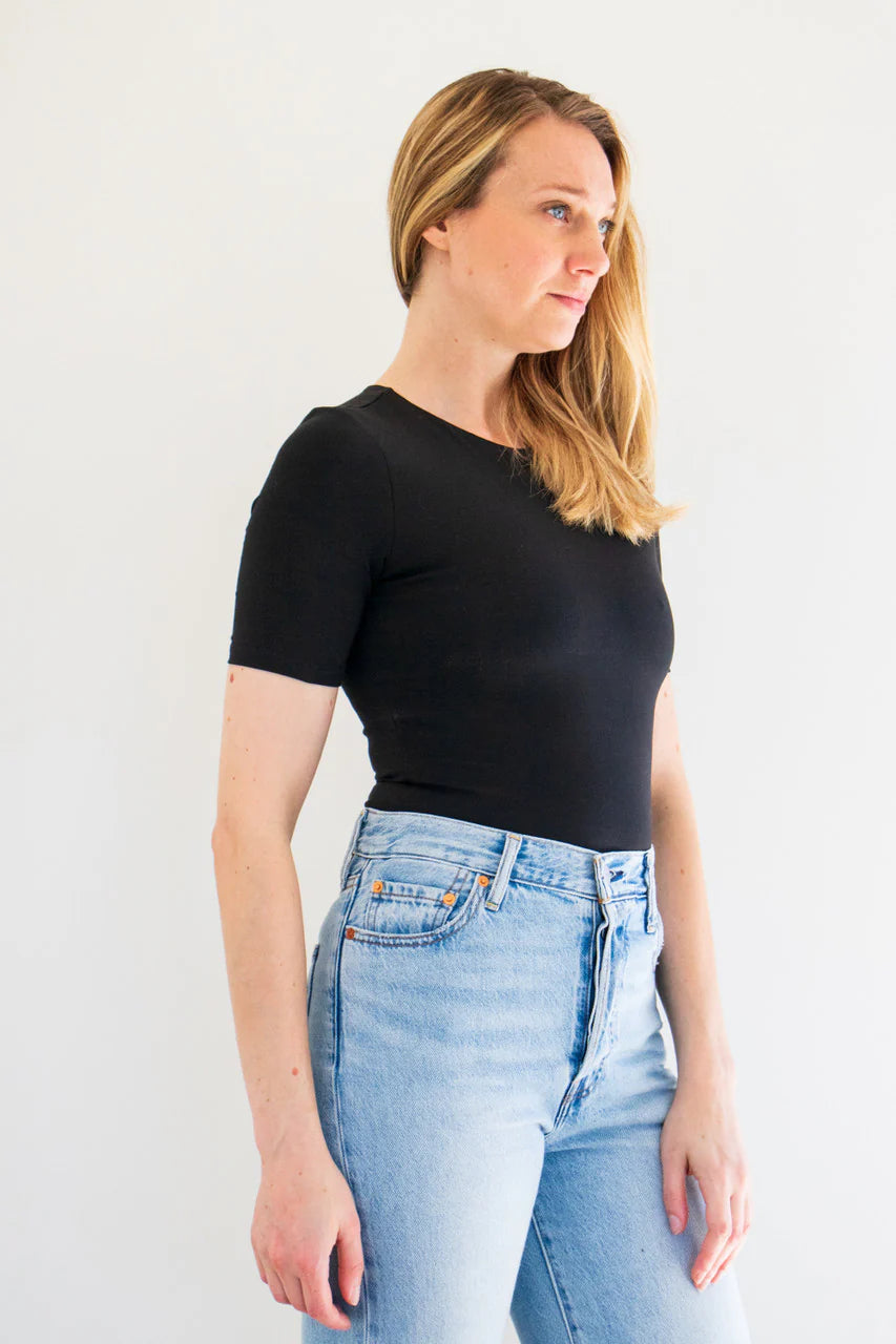 Pavani Tee Bodysuit in Black