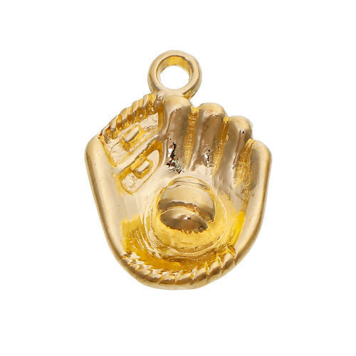 Glove Gold Plated Charm