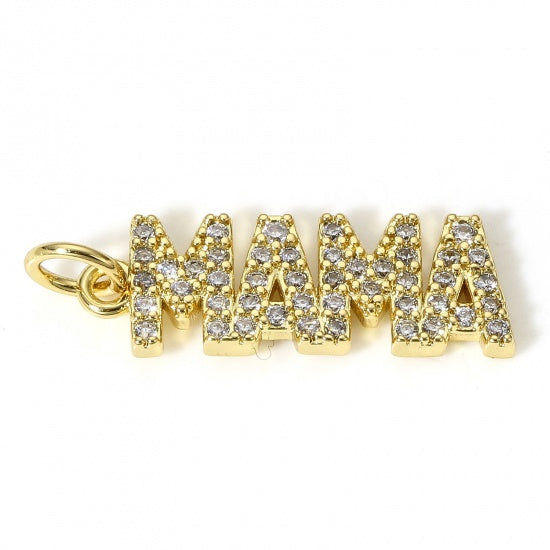 MAMA 18K Real Gold Plated Charm