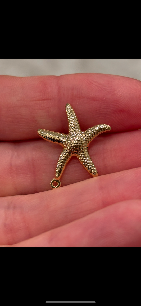 18K Real Gold Plated Star Fish