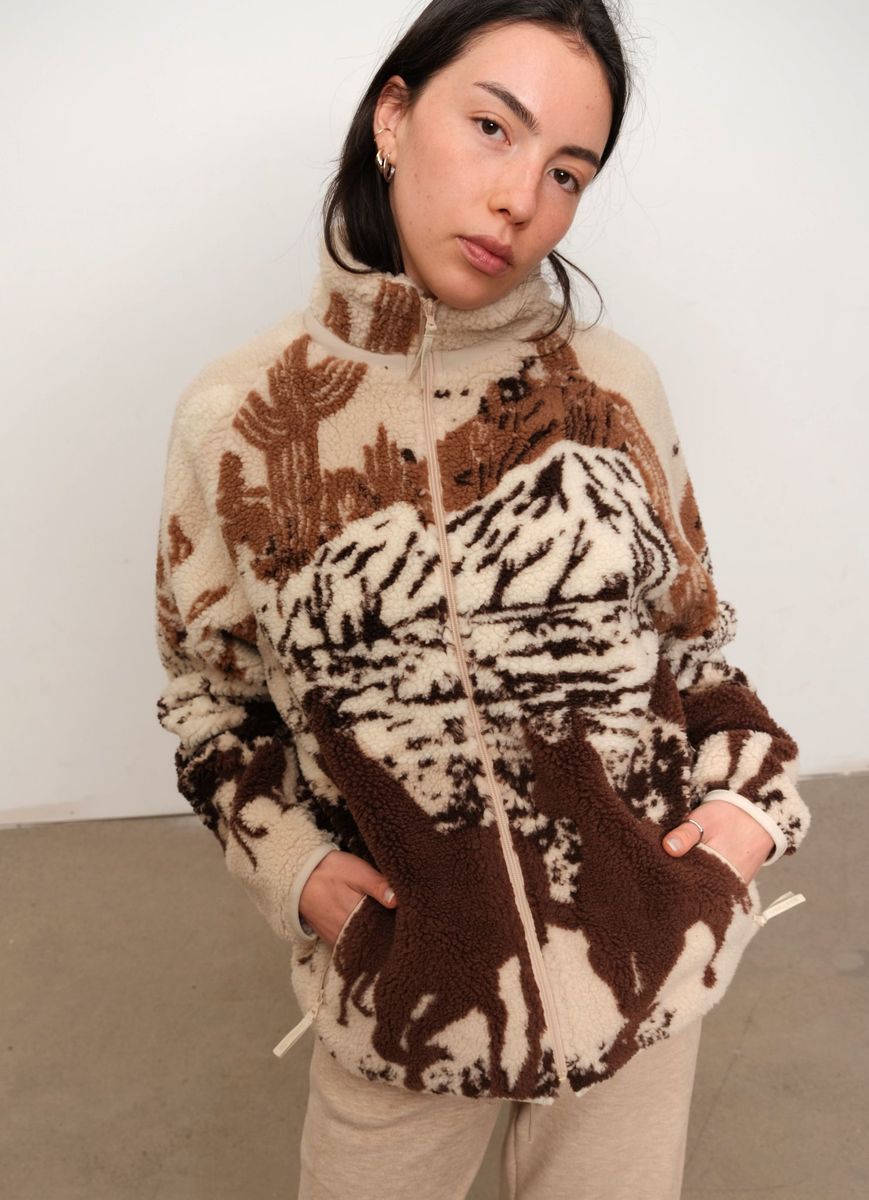 KUWALLA SHERPA ZIP UP JACKETS