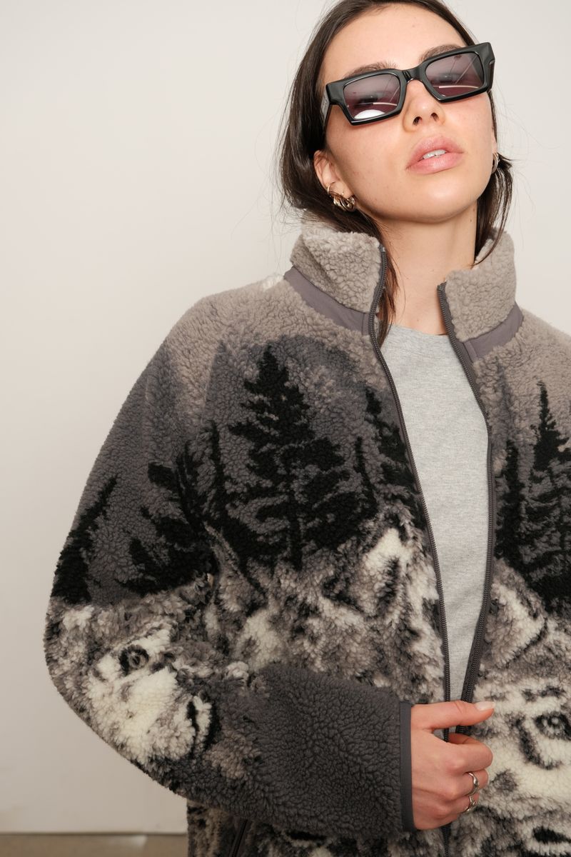 KUWALLA SHERPA ZIP UP JACKETS