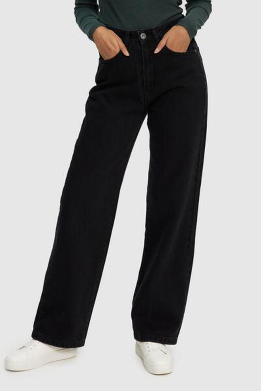 HANNAH HIGH RISE DENIM -washed black