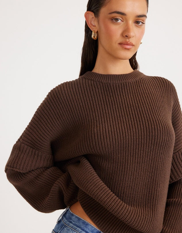 MARABELLA KNIT JUMPER - WALNUT