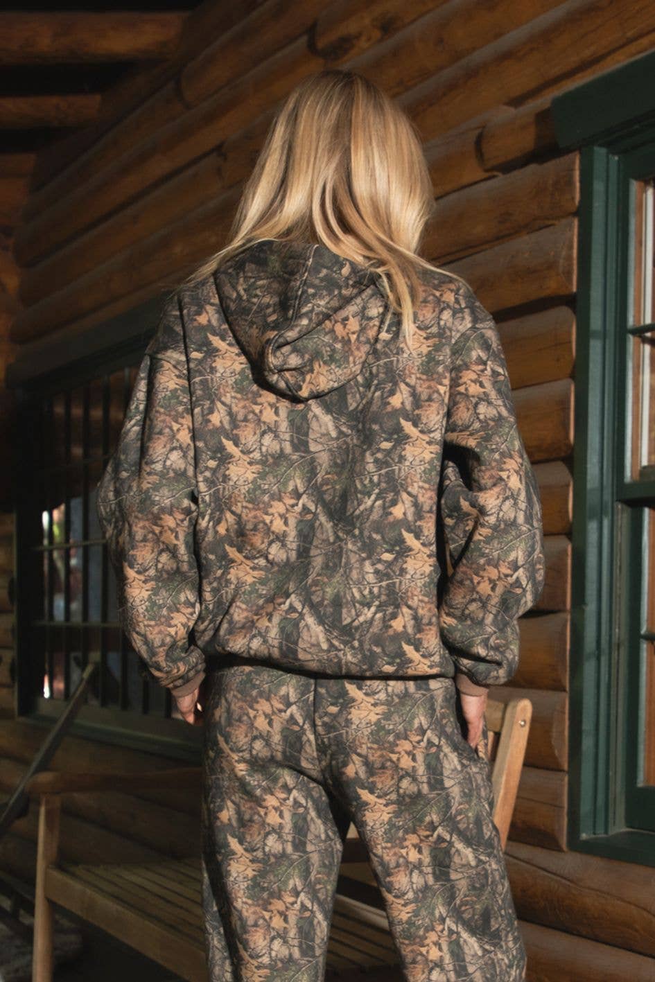 BAYOU Dark Woodland Camo Lounge Fleece Classic Hoodie