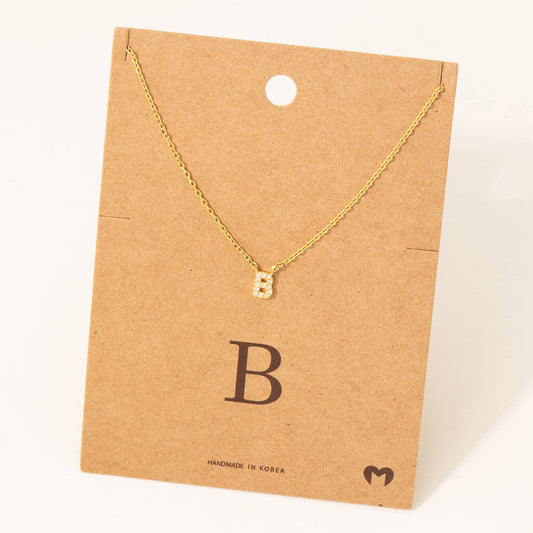 Mini Initial B Necklace