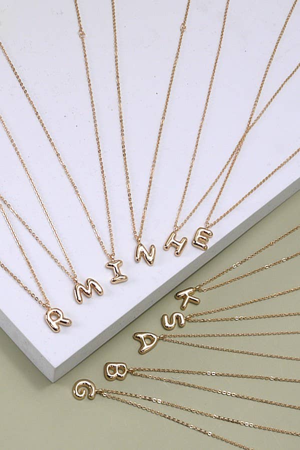 PERSONALIZED BUBBLE BALLOON INITIAL NECKLACE | 80N108