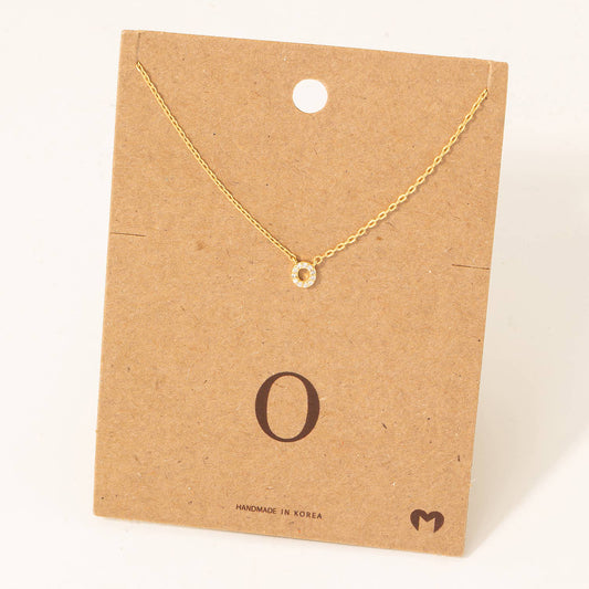 Mini Initial O Necklace